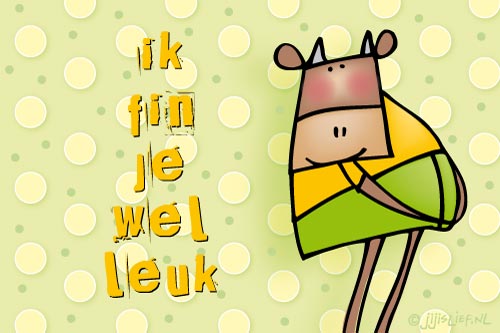 Jij is Lief - kaart: Ik vind je leuk