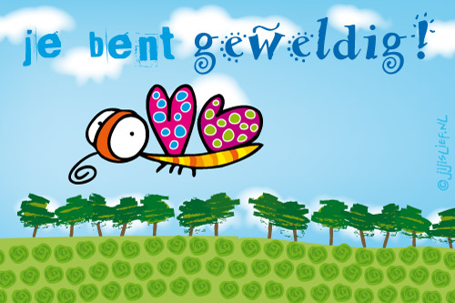 Jij is Lief - kaart: Geweldig!