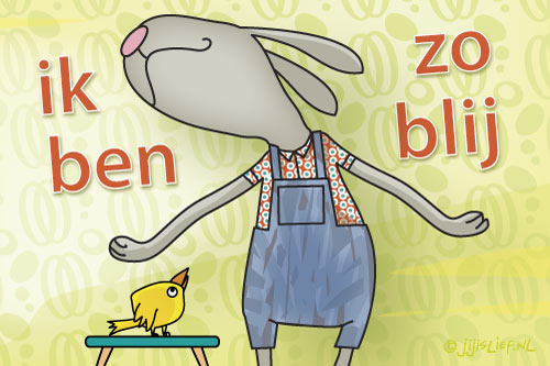 Jij is Lief - kaart: Ik ben zo blij